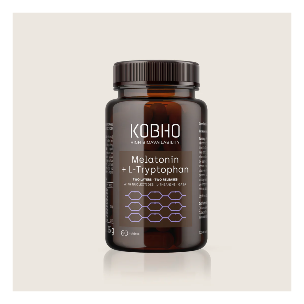 Kobho Labs Melatonina + L‑Triptófano 60 cápsulas