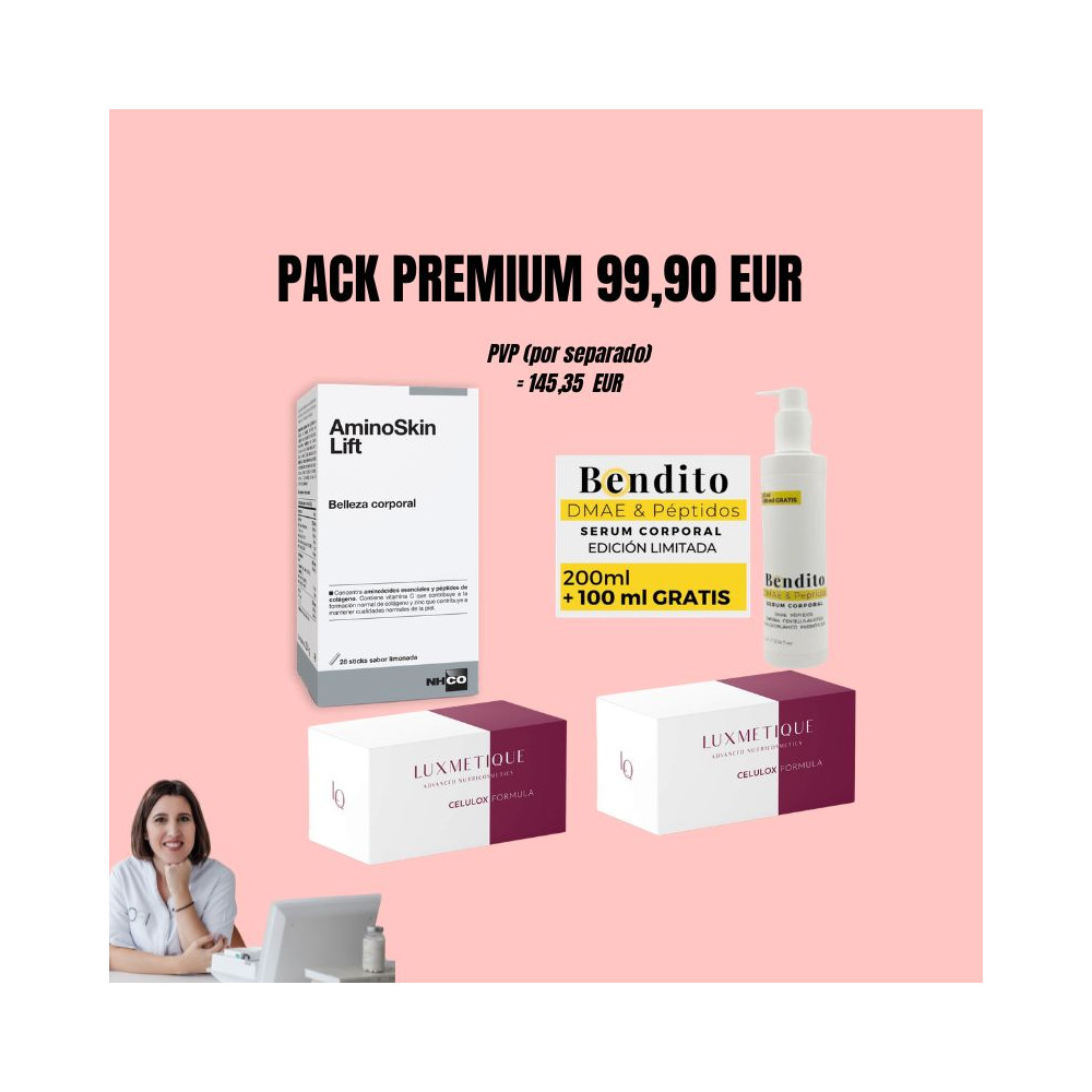 PACK PREMIUM CELULITIS BENDITO DMAE (200+100)+...