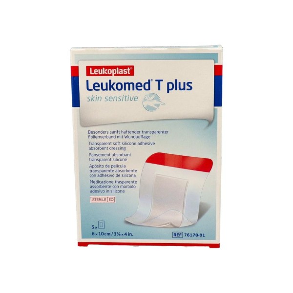 Leukomed T Plus Skin Sensitive 8Cm X10Cm 5 Un