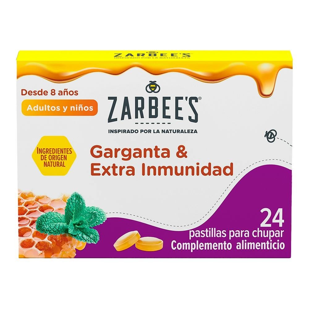 Zarbees Garganta Y Extra Inmunidad 24 Past Para...